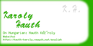 karoly hauth business card